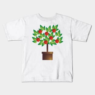 Apple Tree Pot Plant Digital Art | Melanie Jensen Illustrations Kids T-Shirt